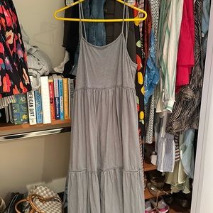 NWT size M Sundry grey/green tie top coverup dress